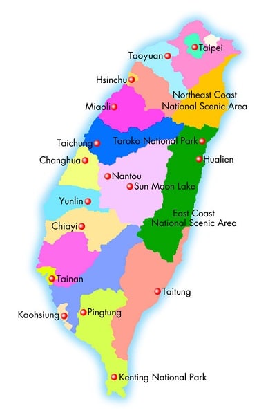 Carte de Taiwan, Taiwan maps